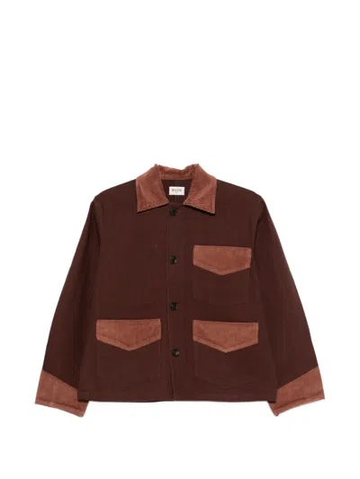 Bode Pocket Corduroy Jacket In Brown