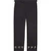 Bode Pointer Side Buckle Cotton Trousers In Black