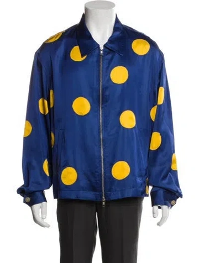 Pre-owned Bode Polka Dot Print Jacket In Blue