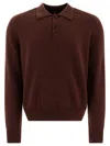 Bode Brown Three-button Polo In Brown