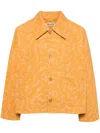 Bode Pooch Cotton Shirt Jacket In Yellow