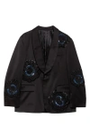Bode Poppy Shawl Collar Wool Suit Jacket