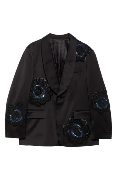Bode Poppy Shawl Collar Wool Suit Jacket