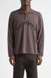 Bode Port Cotton & Merino Wool Polo In Brown