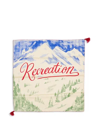 Bode Postcard Bandana In Neutrals