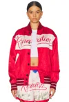 Bode Postcard Rally Jacket In Pink Multi
