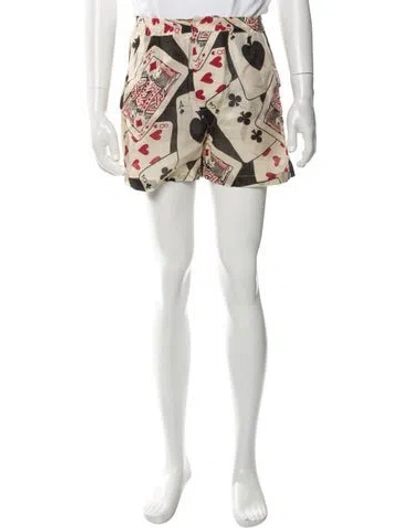 Pre-owned Bode Printed Jogger Shorts In Neutral