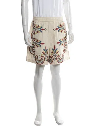 Pre-owned Bode Printed Jogger Shorts W/ Tags In Neutral