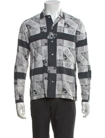 Pre-owned Bode Printed Long Sleeve Shirt In Multicolor