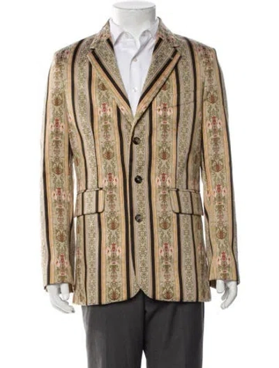 Pre-owned Bode Printed Moto Jacket In Multi