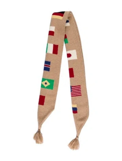 Pre-owned Bode Printed Scarf In Neutral