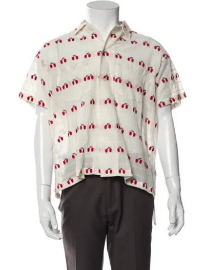 Pre-owned Bode Printed Short Sleeve Shirt In Neutral