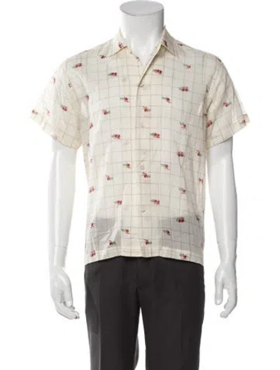 Pre-owned Bode Printed Short Sleeve Shirt In Neutral