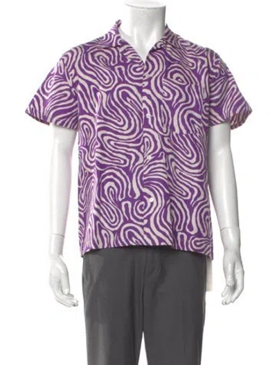 Pre-owned Bode Printed Short Sleeve Shirt In Neutral