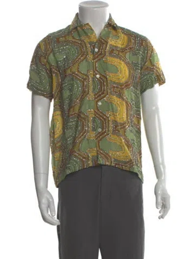 Pre-owned Bode Printed Short Sleeve Shirt W/ Tags