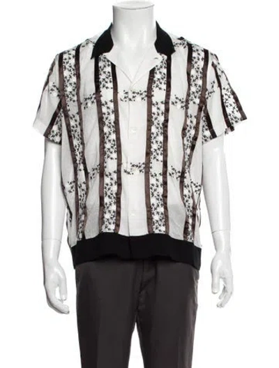 Pre-owned Bode Printed Short Sleeve Western Shirt In Brown