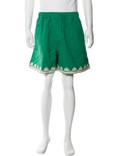 Pre-owned Bode Printed Shorts In Green