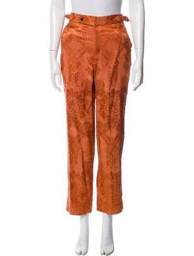 Pre-owned Bode Printed Straight Leg Pants In Multi