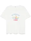 Bode Kennedy Lake-print T-shirt In White