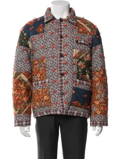 Pre-owned Bode Printed Trucker Jacket In Multi