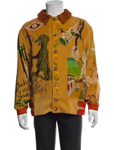 Pre-owned Bode Printed Utility Jacket In Yellow