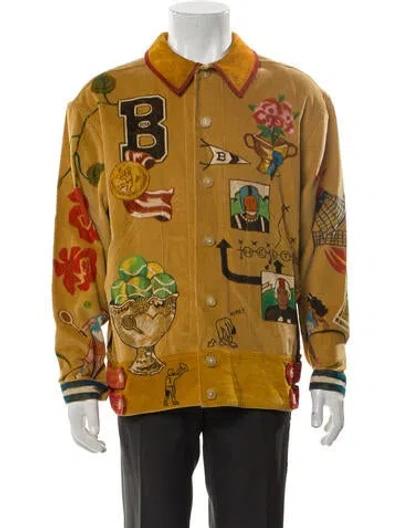 Pre-owned Bode Printed Utility Jacket In Yellow