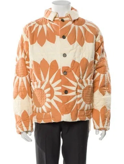 Pre-owned Bode Printed Windbreaker In Orange