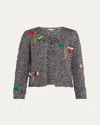 Bode Promenade Raised Flag Crochet Cardigan In Gymlt