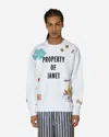 Bode Property Of Janet Cotton Jersey Sweatshirt In White