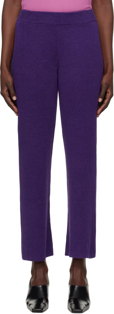 Bode Purple Quincy Lounge Pants In Purpl Purple