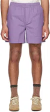 Bode Purple Rugby Shorts In Lvndr Lavender