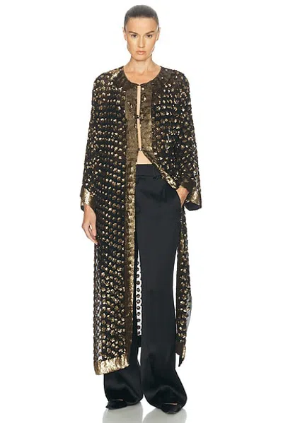 Bode Pyrite Sequin-embellished Silk-tulle Kaftan In Multi