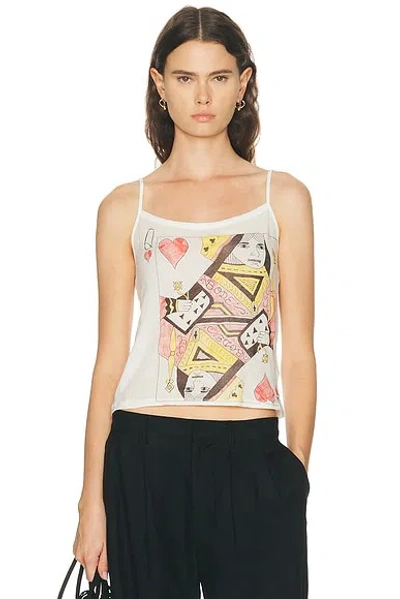 Bode Queen Of Hearts Tank Top In White