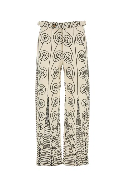 BODE BODE EMBROIDERED WOOL QUILLWORK PANT