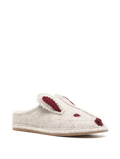 Bode Rabbit Slippers In Gray
