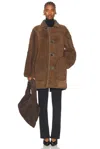 Bode Ranch Coat In Olive Brown