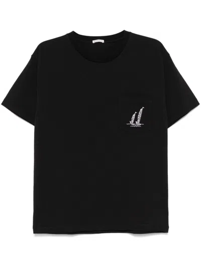 BODE BLACK RECREATION SAILS POCKET T-SHIRT