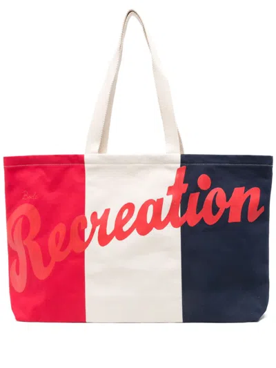 Bode Recreation Tote Bag In Red