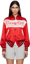 Bode Postcard Rally Jacket In Pink Multi Pkmlt