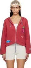 Bode Camper Hoodie In Red Red