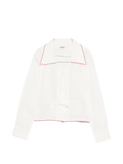 Bode Redbud Shirt In White