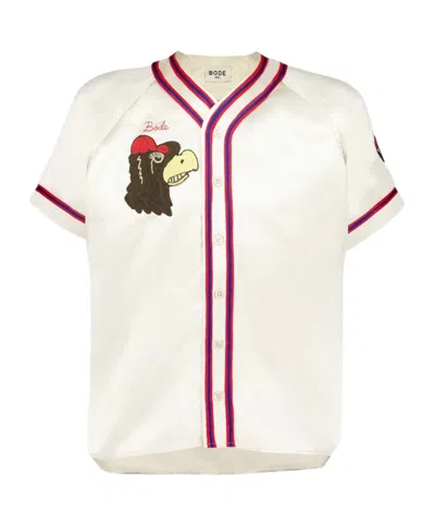 BODE BODE LOGO EMBROIDERED REDTAIL BASEBALL SHIRT