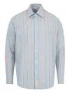 Bode Blue Regatta Stripe Shirt In Blau
