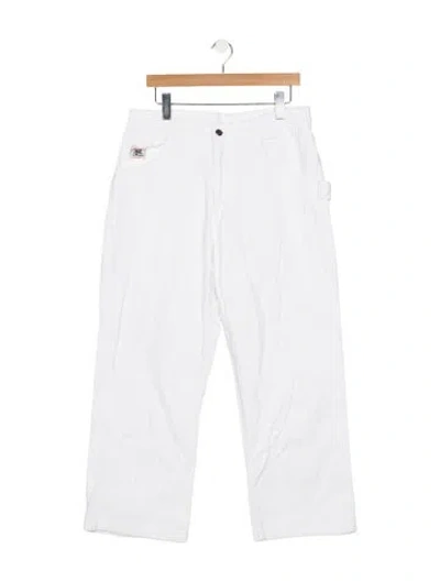 Pre-owned Bode Relaxed Fit Jeans In White