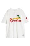 Bode Printed Cotton-jersey Henley T-shirt In Cream