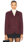 Bode Riding Twill Lillian Jacket In Burgundy