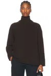 Bode Rollneck Cashmere Sweater In Dark Brown