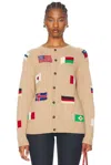 Bode Beige 'round-the-world' Cardigan In Tan