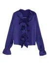Bode Ruffled Blouse In Blue