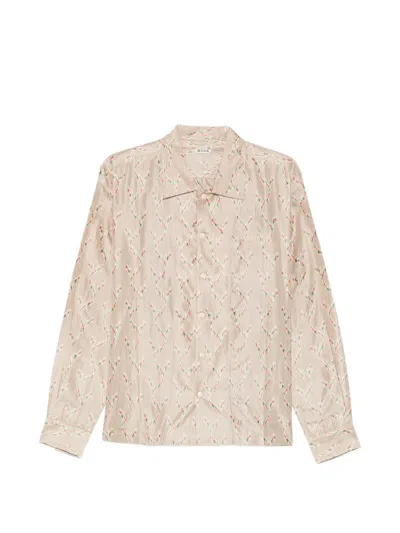 Bode Sagebrush Long-sleeve Shirt In Neutrals